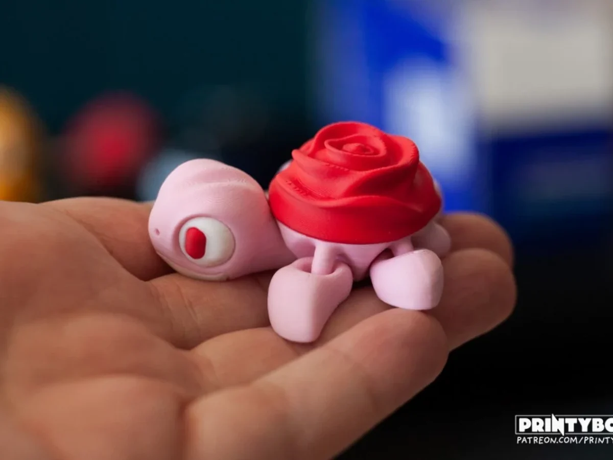 Tortue fleur imprimée en 3D